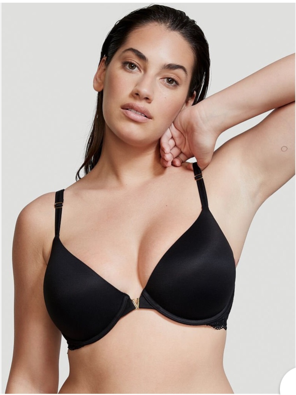 Victoria’s Secret Love Cloud Uplift Demi Lace Black Bra 36D